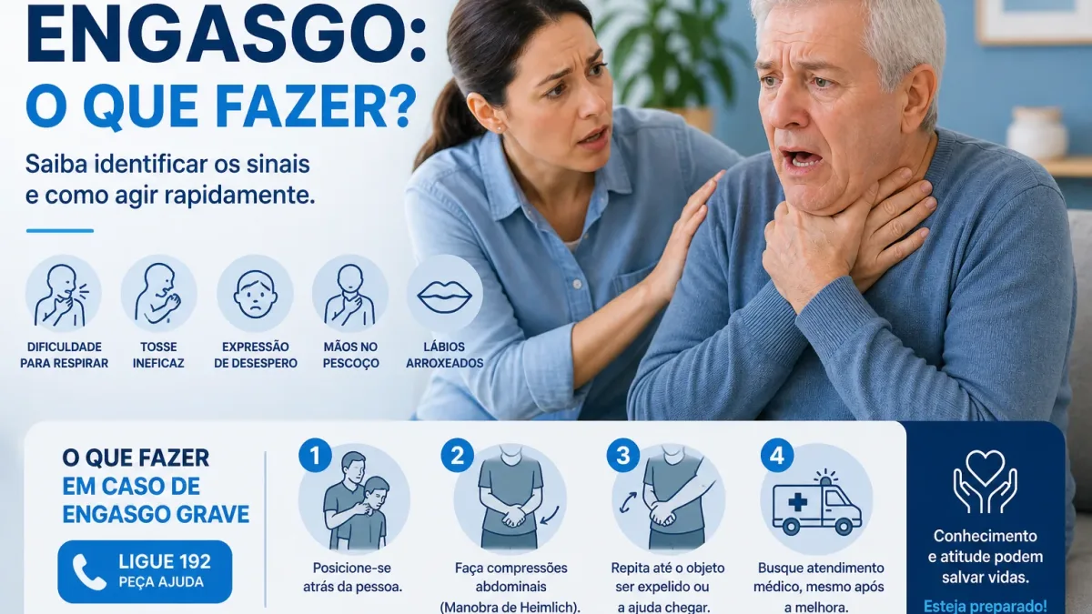 Sinais de engasgo e primeiros cuidados em pessoas com disfagi
